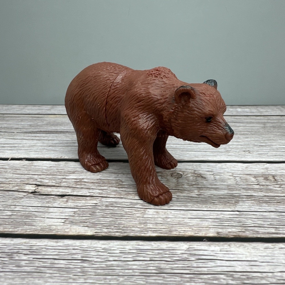 Vintage Greenbrier International Zoo Animal Plastic Brown Bear
